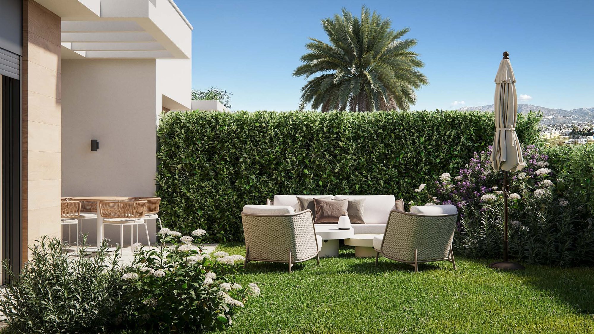 Privater Garten des Modells C1B