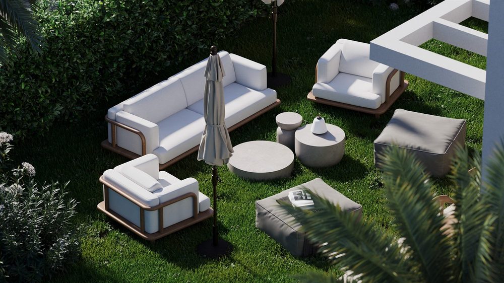 Sitzbereich auf dem Solarium